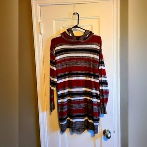 Hooded sweater dress